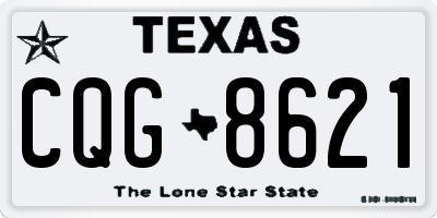 TX license plate CQG8621