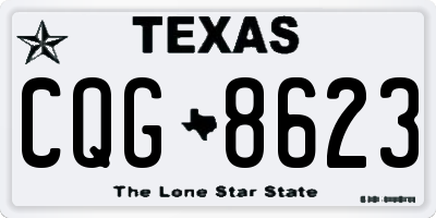 TX license plate CQG8623