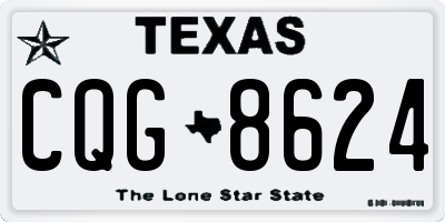 TX license plate CQG8624
