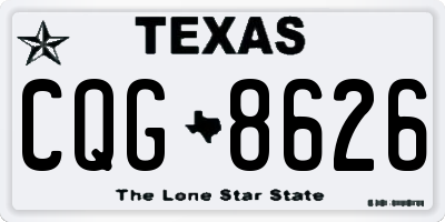 TX license plate CQG8626