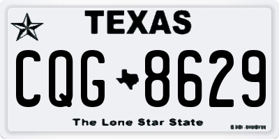 TX license plate CQG8629