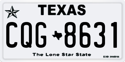 TX license plate CQG8631
