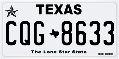 TX license plate CQG8633