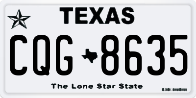 TX license plate CQG8635