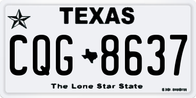 TX license plate CQG8637