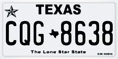 TX license plate CQG8638