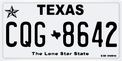 TX license plate CQG8642