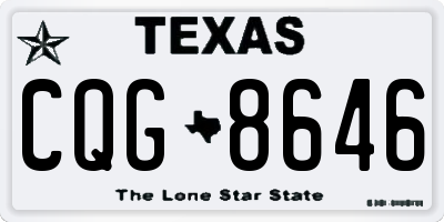 TX license plate CQG8646