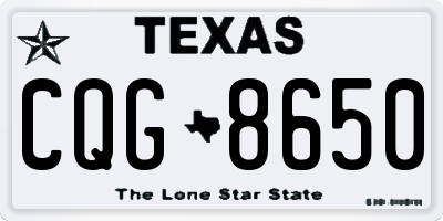 TX license plate CQG8650