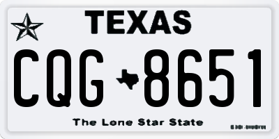 TX license plate CQG8651