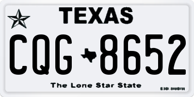 TX license plate CQG8652