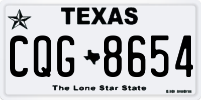 TX license plate CQG8654