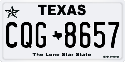 TX license plate CQG8657