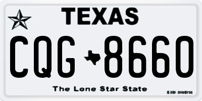 TX license plate CQG8660