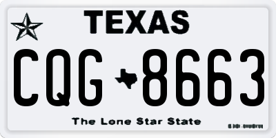 TX license plate CQG8663