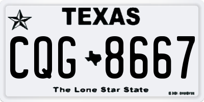 TX license plate CQG8667