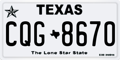 TX license plate CQG8670