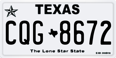TX license plate CQG8672