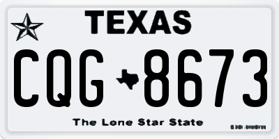 TX license plate CQG8673