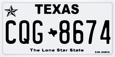 TX license plate CQG8674