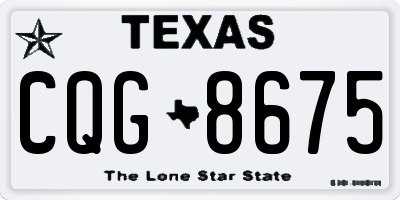 TX license plate CQG8675