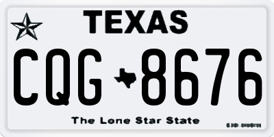 TX license plate CQG8676