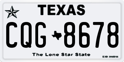 TX license plate CQG8678