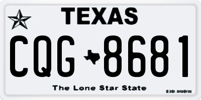 TX license plate CQG8681