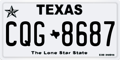 TX license plate CQG8687