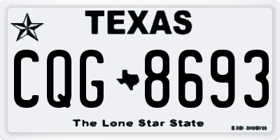TX license plate CQG8693
