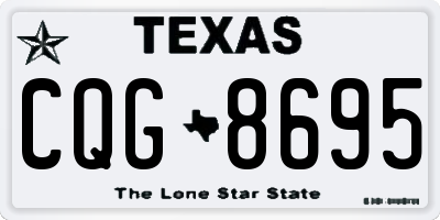 TX license plate CQG8695