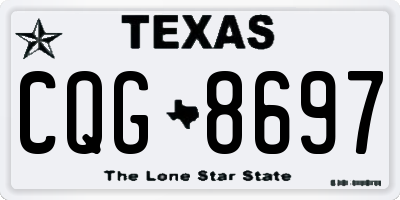 TX license plate CQG8697