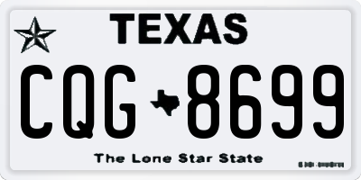 TX license plate CQG8699