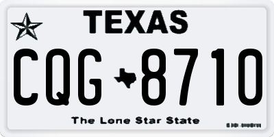 TX license plate CQG8710