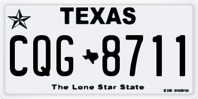 TX license plate CQG8711