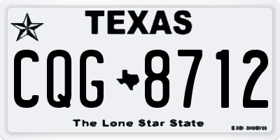 TX license plate CQG8712