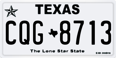 TX license plate CQG8713