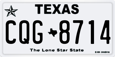 TX license plate CQG8714