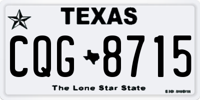 TX license plate CQG8715