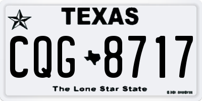 TX license plate CQG8717