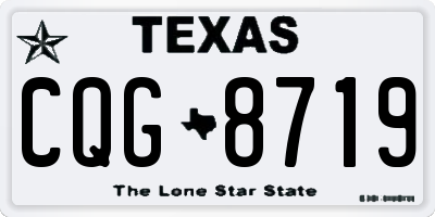 TX license plate CQG8719