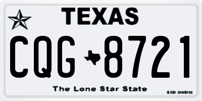 TX license plate CQG8721