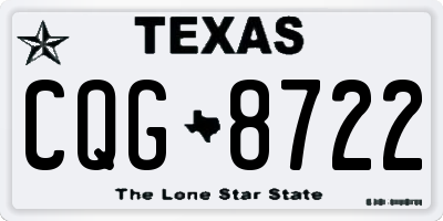 TX license plate CQG8722