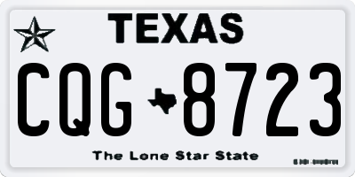 TX license plate CQG8723
