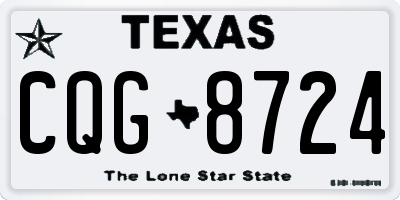TX license plate CQG8724