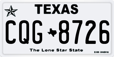 TX license plate CQG8726