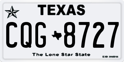 TX license plate CQG8727