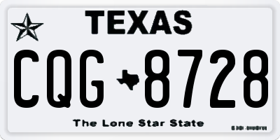 TX license plate CQG8728