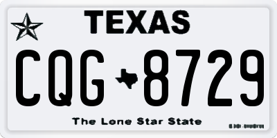 TX license plate CQG8729