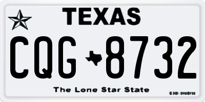 TX license plate CQG8732